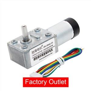 DC 12V 30RPM 저속 11PPR 미니 370 금속 터보 웜기어 코딩 모터